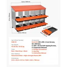 VEVOR 2 Tiers Chicken Nesting Boxes, 10 Compartments, Metal Egg Laying Boxes with Protective Collection Lids, Roll Out Nesting Box, Easy to Assemble, Ideal for Hens, Ducks, Chickens, and Other Poultry
