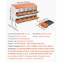 VEVOR Chicken Nesting Boxes, 10 Compartments, with Support Legs, Easy Egg Collection, Galvanized Steel and High-Strength Plastic, Roll Away Nesting Boxes for Chickens and Hens Laying Eggs, Orange