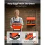 VEVOR Chicken Nesting Boxes, 2 Compartments, Easy Egg Collection, Wall Mount, Easy to Assemble, Galvanized Steel and High-Strength Plastic, Roll Away Nesting Boxes for Chickens Laying Eggs, Orange