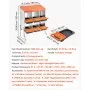 VEVOR Chicken Nesting Boxes, 6 Compartments, with Support Legs, Easy Egg Collection, Galvanized Steel and High-Strength Plastic, Roll Away Nesting Boxes for Chickens and Hens Laying Eggs, Orange