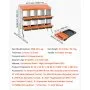 VEVOR Chicken Nesting Boxes, 8 Compartments, with Support Legs, Easy Egg Collection, Galvanized Steel and High-Strength Plastic, Roll Away Nesting Boxes for Chickens and Hens Laying Eggs, Orange