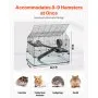 VEVOR Hamster Cage, 360° Viewing Transparent Hamster Habitats, Small Animal Cage, 29.5 x 17.3 x 24 in, Ventilated Pet Mouse Cages with Water Bottle, Portable Hamster House for Rats, Guinea Pigs