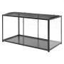 VEVOR Hamster Cage 1200 x 600 x 645 mm 360° Viewing Metal Hamster Habitat, Transparent Small Animal Cage with Top Access & Front Door, Large Portable Pet House for Guinea Pig, Gerbil (0.7 m², Black)