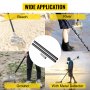 VEVOR Sand Scoop Pole Handle, Carbon Fiber Sand Scoop Long Pole, Travel Light Sturdy Metal Scoop Shovel Handle, Metal Detector Tool with 1.12"/28.5mm Diameter, for Metal Detecting and Treasure Hunting