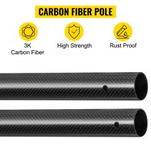 VEVOR Carbon Fiber Sand Scoop Pole Handle Shovel Handle Lightweight Long Pole