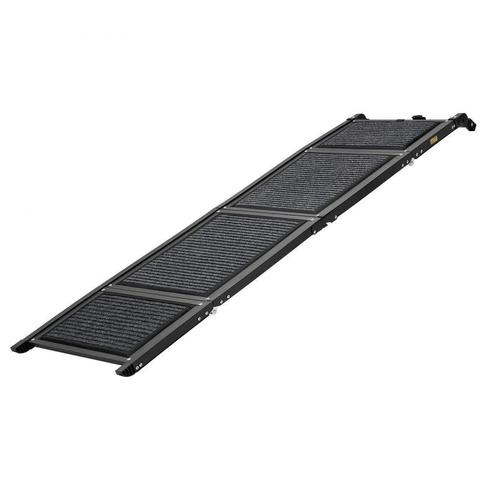 VEVOR Dog Ramp for Car 160 x 43.2 cm Foldable Pet Ramp with Felt Surface, for SUV Car Truck Outdoor, 113.4 kg Capacity, Extra Long and Wide Gentler Climb, Non-Slip Portable for Medium & Large Dogs