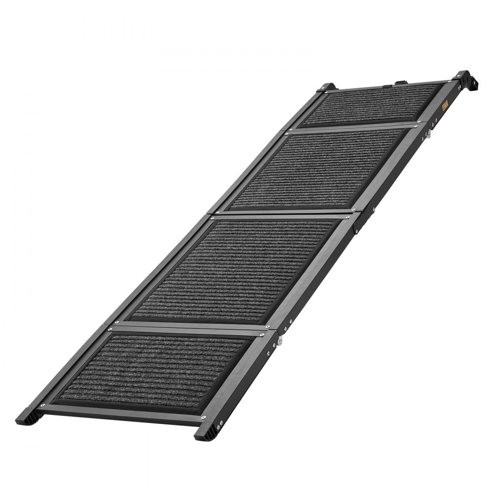 VEVOR Dog Ramp for Car 160 x 43.2 cm Foldable Pet Ramp with Felt Surface, for SUV Car Truck Outdoor, 113.4 kg Capacity, Extra Long and Wide Gentler Climb, Non-Slip Portable for Medium & Large Dogs