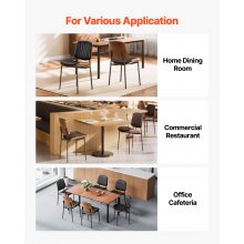 Set of 2 Dining Chairs Modern Leather Kitchen Side Chair Back Metal Legs Black