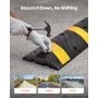 VEVOR 1830MM Rubber Speed Bump, 2 Pack, 2 Channel Heavy Duty Traffic Speed Hump, 9,979 kg/Axle Load Capacity, Cable Protector Ramp with Expansion Screws, for Asphalt Concrete Gravel Driveway Road