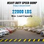 VEVOR 2 PCs 72'' Rubber Speed Bump 2 Channel 22000lbs Load Heavy Duty Speed Hump