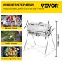VEVOR Compost Tumbler 125L Dual-chamber Composter Rotating Outdoor Compost Bin
