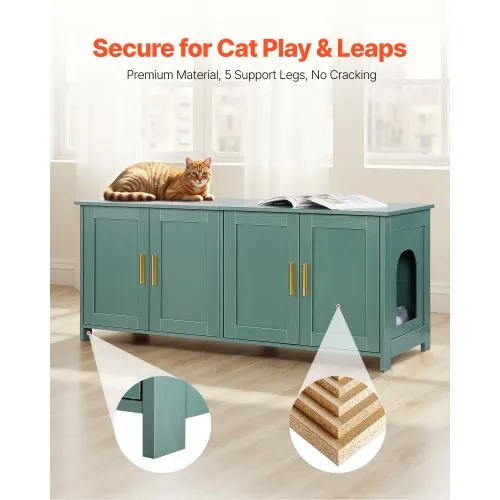 VEVOR Cat Litter Box Enclosure for Multi Cats, in Hidden