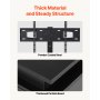 VEVOR 60" TV Stand with Mount for up to 75 in TVs, Entertainment Center with Power Outlet & LED Lights, Height Adjustable TV Console with Mount with 3 Tiers Storage Cabinets for Bedroom, Living Room