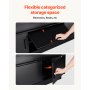 VEVOR 60" TV Stand with Mount for up to 75 in TVs, Entertainment Center with Power Outlet & LED Lights, Height Adjustable TV Console with Mount with 3 Tiers Storage Cabinets for Bedroom, Living Room