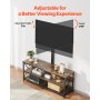VEVOR 48" TV Stand with Mount for up to 75 in TVs, Entertainment Center with Power Outlet, Height Adjustable TV Console with Mount with 3 Tiers Open Storage Cabinets for Bedroom, Living Room
