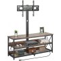 VEVOR 48" TV Stand with Mount for up to 75 in TVs, Entertainment Center with Power Outlet, Height Adjustable TV Console with Mount with 3 Tiers Open Storage Cabinets for Bedroom, Living Room