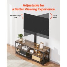 48" TV Stand with Mount for up to 75" TV Power Outlet & Storage Cabinets