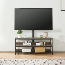 48" TV Stand with Mount for up to 75" TV Power Outlet & Storage Cabinets