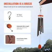 VEVOR Wind Chimes for Outside 1042 mm Aluminum Memorial Deep Tone Wind Chimes