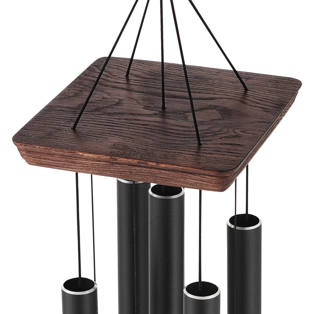 VEVOR Wind Chimes for Outside, 1220 mm, Deep Tone Wind Chimes with 5 Tubes, Unique Large Memorial Wind Chimes for Anniversary, Amazing Outdoor Decor for Your Patio, Porch, Garden and Backyard, Black