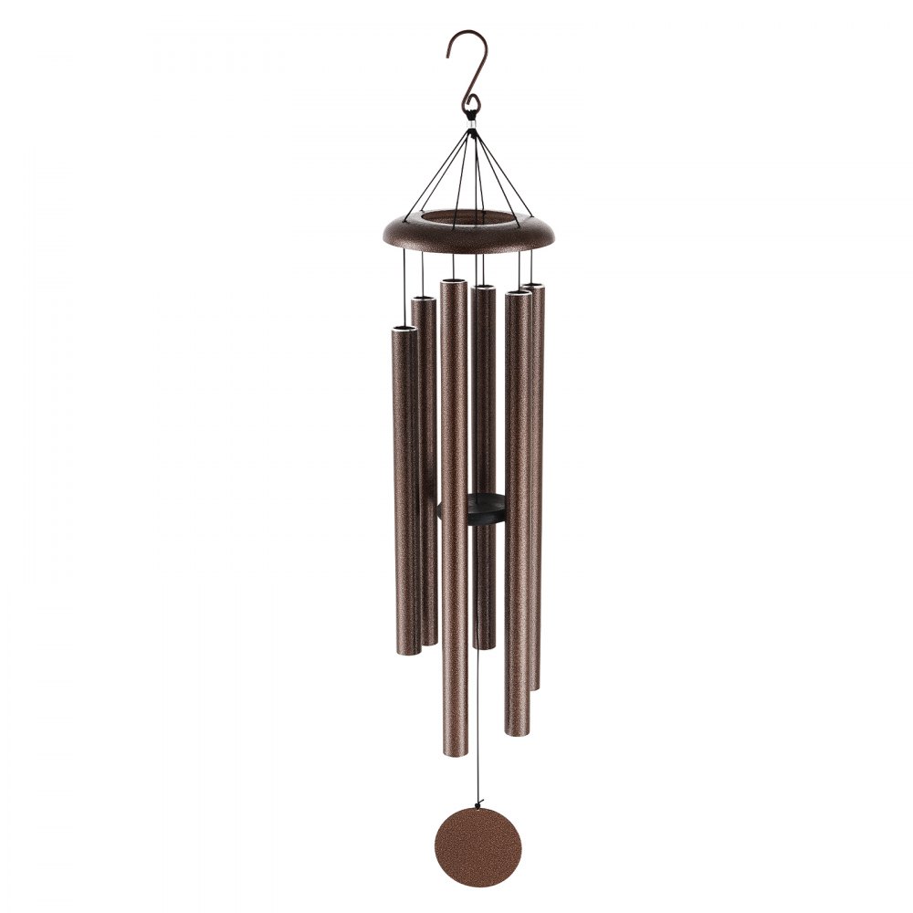 VEVOR Wind Chimes for Outside, 50", Deep Tone Wind Chimes with 6 Tubes, Unique Large Memorial Wind Chimes for Anniversary, Amazing Outdoor Decor for Your Patio, Porch, Garden and Backyard, Copper Vein