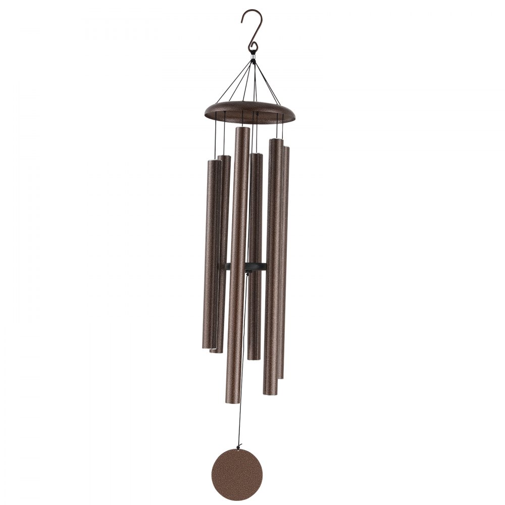 VEVOR Wind Chimes for Outside, 50", Deep Tone Wind Chimes with 6 Tubes, Unique Large Memorial Wind Chimes for Anniversary, Amazing Outdoor Decor for Your Patio, Porch, Garden and Backyard, Copper Vein