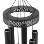 VEVOR Wind Chimes for Outside, 58 in, Deep Tone Wind Chimes with 6 Tubes, Unique Large Memorial Wind Chimes for Anniversary, Amazing Outdoor Decor for Your Patio, Porch, Garden and Backyard, Black