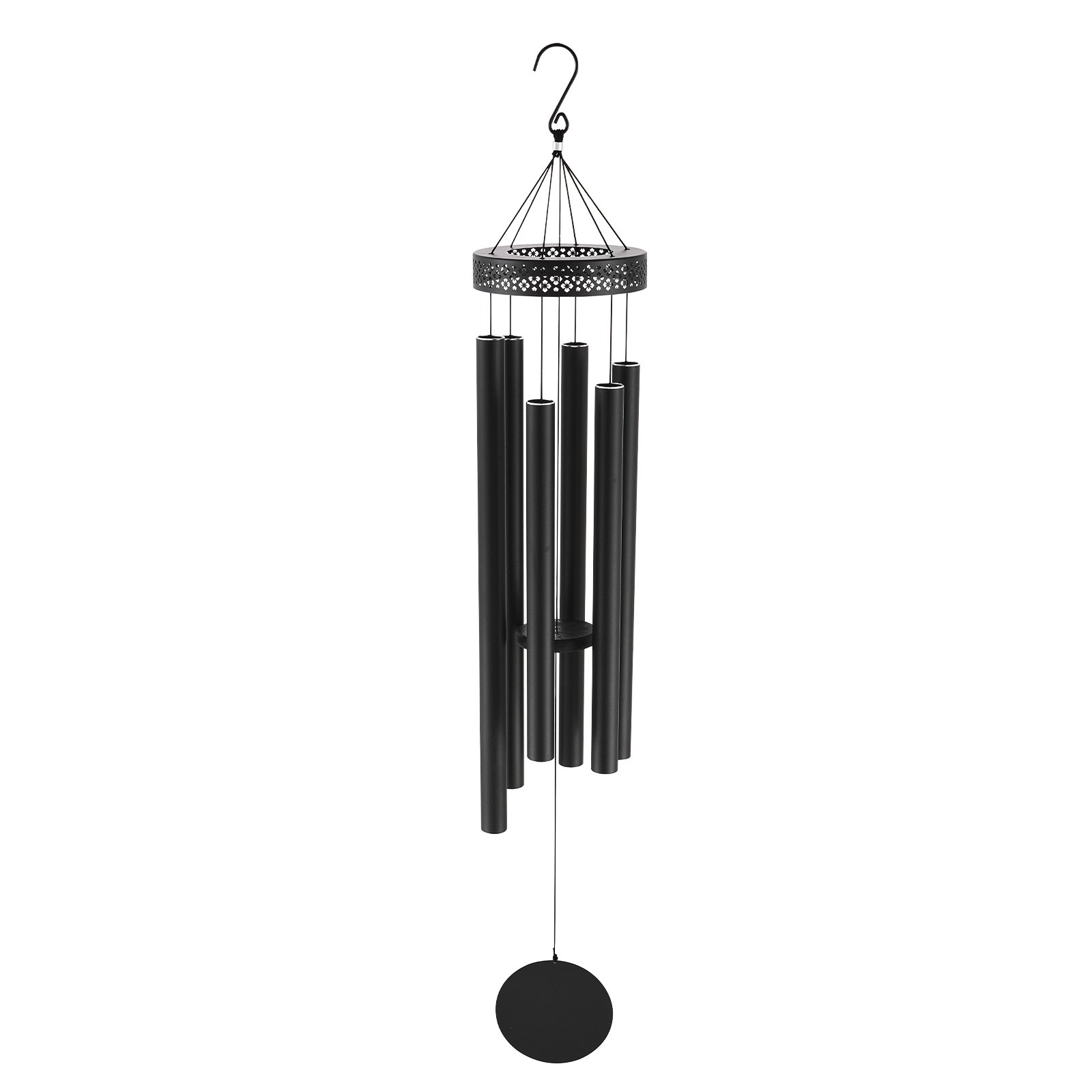 VEVOR Wind Chimes for Outside, 1473 mm, Deep Tone Wind Chimes with 6 Tubes, Unique Large Memorial Wind Chimes for Anniversary, Amazing Outdoor Decor for Your Patio, Porch, Garden and Backyard, Black