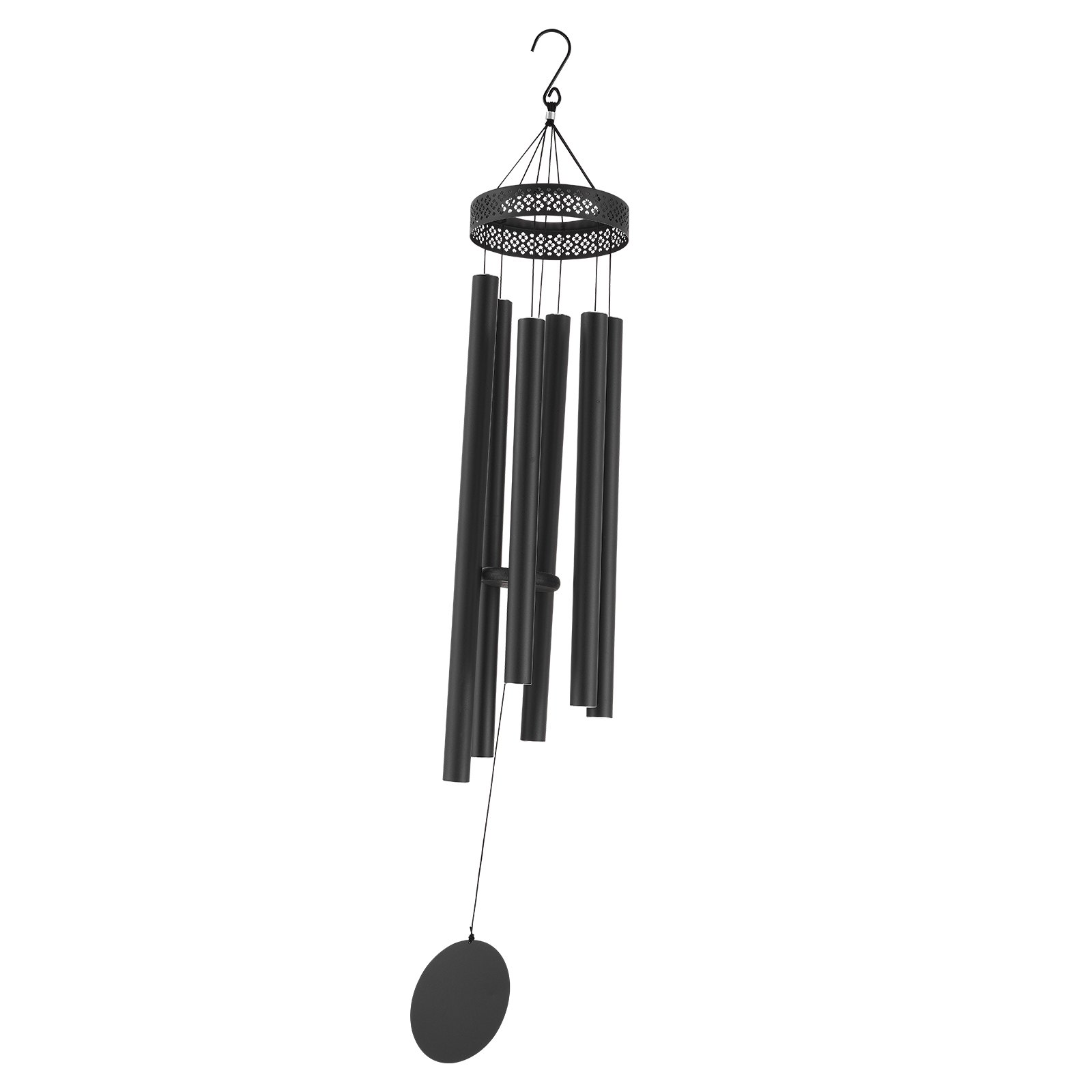 VEVOR Wind Chimes for Outside, 1473 mm, Deep Tone Wind Chimes with 6 Tubes, Unique Large Memorial Wind Chimes for Anniversary, Amazing Outdoor Decor for Your Patio, Porch, Garden and Backyard, Black