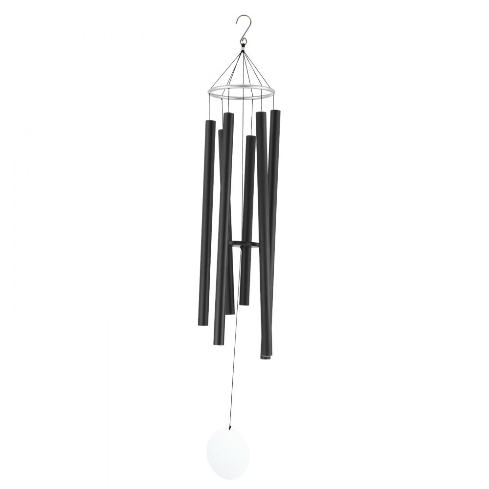 VEVOR Wind Chimes for Outside, 66 in, Deep Tone Wind Chimes with 6 Tubes, Unique Large Memorial Wind Chimes for Anniversary, Amazing Outdoor Decor for Your Patio, Porch, Garden and Backyard, Black