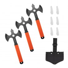 Throwing Axes and Tomahawks 3Pack 13.4 inch Triple Edge Axe Throwing Hatchet Set