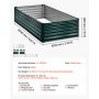 VEVOR Galvanized Raised Garden Bed, 2030 x 1020 x 460 mm, Rectangular Metal Planter Box Kit Outdoor, Rustproof Elevated Planting Box with Gloves, Alu-Zinc, for Growing Flowers Vegetables, Dark Green