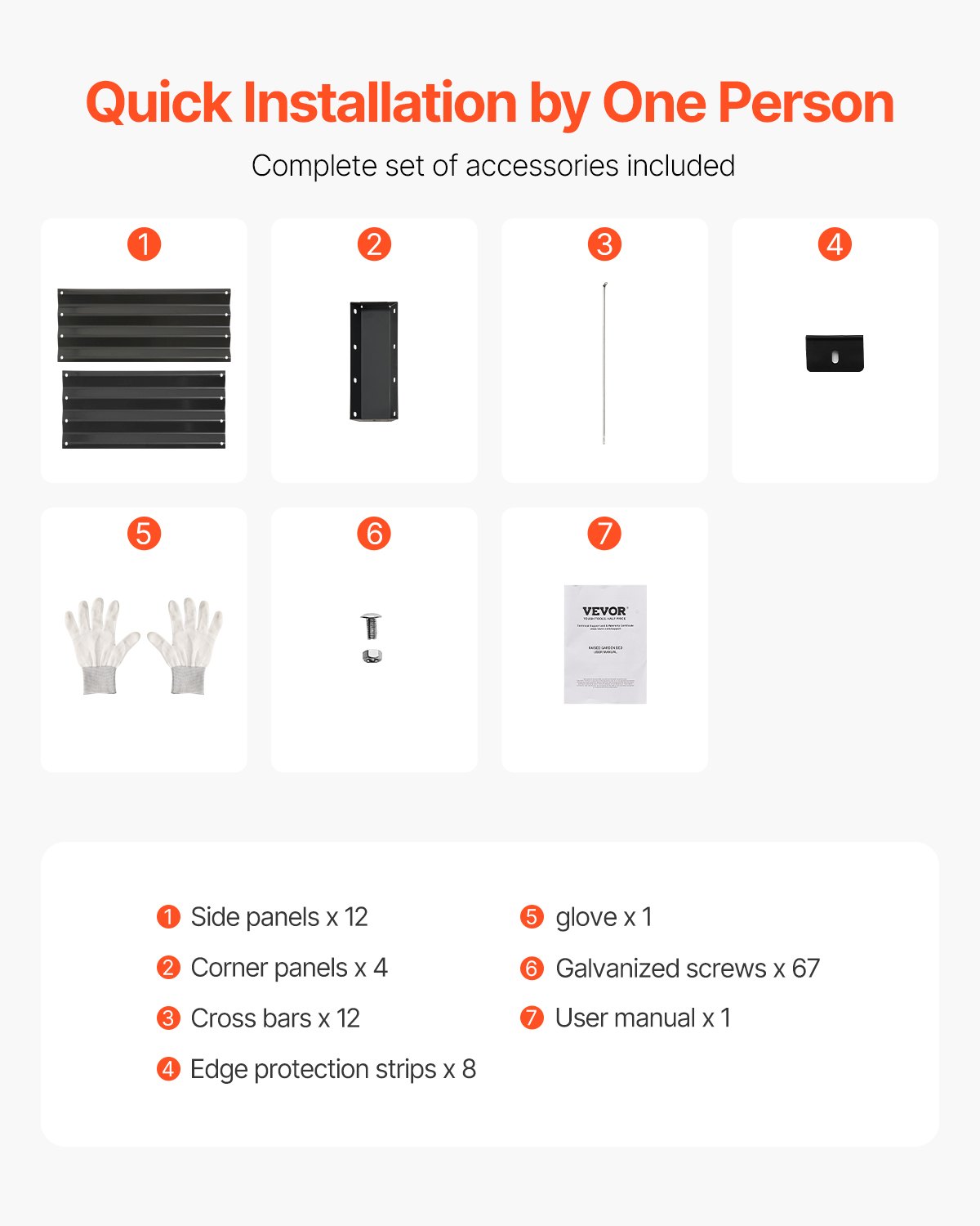 VEVOR Metal Raised Garden Bed, 8 x 4 x 1 ft Outdoor Galvanized Planter Box, with Open Bottom, Large Planter Raised Bed for Gardening Vegetables, Flowers, Herbs, and Succulent Plants, Dark Gray