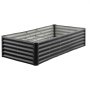 VEVOR Metal Raised Garden Bed, 1.8 x 0.9 x 0.4 m Outdoor Galvanized Planter Garden Box, Open Bottom Design, Large Planter Raised Bed for Growing Vegetables, Flowers, Herbs, and Succulents, Dark Gray