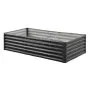 VEVOR Metal Raised Garden Bed, 1.8 x 0.9 x 0.4 m Outdoor Galvanized Planter Garden Box, Open Bottom Design, Large Planter Raised Bed for Growing Vegetables, Flowers, Herbs, and Succulents, Dark Gray