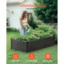 VEVOR Metal Raised Garden Bed 6x3x1.5ft Outdoor Galvanized Planter Box Dark Gray