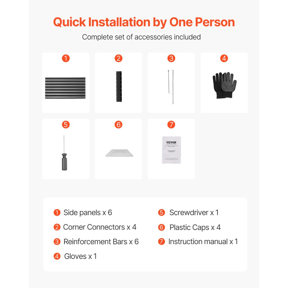 VEVOR Metal Raised Garden Bed, 1.8 x 0.9 x 0.6 m Outdoor Galvanized Planter Garden Box, Open Bottom Design, Large Planter Raised Bed for Growing Vegetables, Flowers, Herbs, and Succulents, Dark Gray