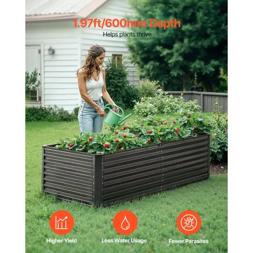 self watering cedar planter Self-Watering Cedar Slat Planter (21