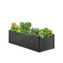 VEVOR Metal Raised Garden Bed, 6 x 3 x 2 ft Outdoor Galvanized Planter Box, with Open Bottom, Large Planter Raised Bed for Gardening Vegetables, Flowers, Herbs, and Succulent Plants, Dark Gray