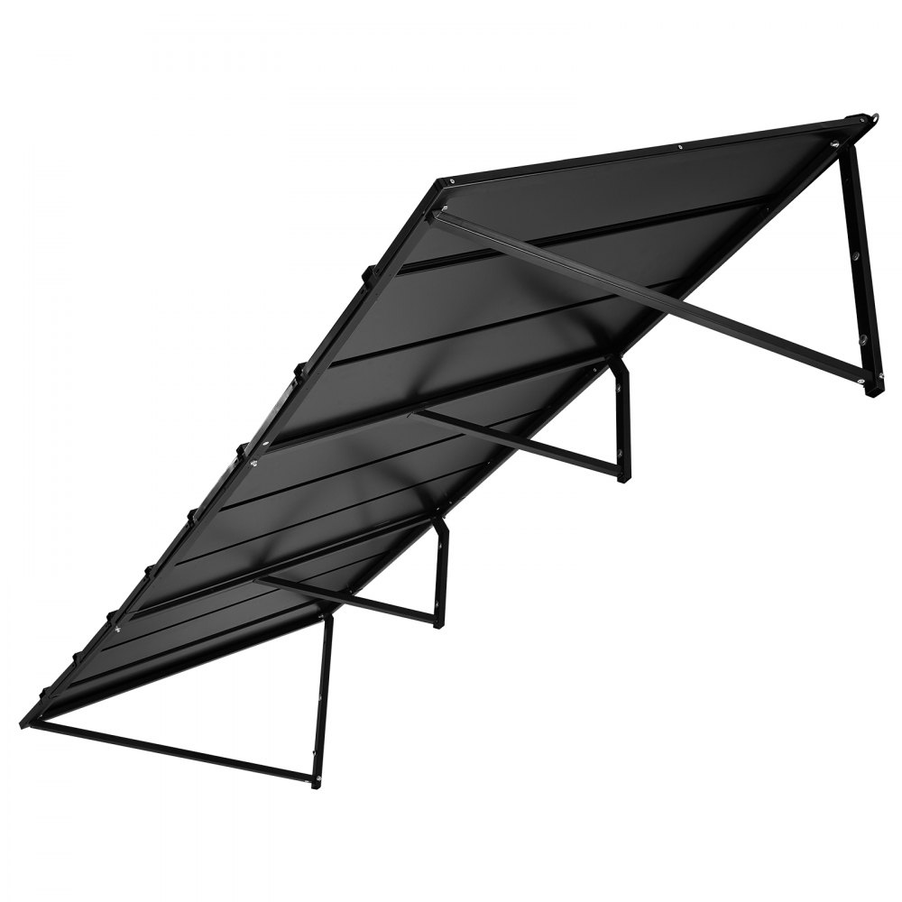 VEVOR Fixed Metal Awning 2641 × 910 mm, Window Awning Door Canopy, Stable Triangle Steel Frame Awnings for Doors Exterior Rain, Snow & Sunlight Protection for Door Entrance, Windows, Porches, Balconies
