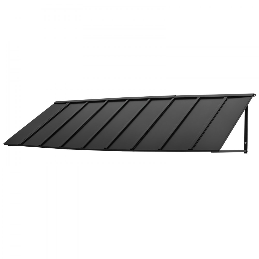 VEVOR Fixed Metal Awning 2641 × 910 mm, Window Awning Door Canopy, Stable Triangle Steel Frame Awnings for Doors Exterior Rain, Snow & Sunlight Protection for Door Entrance, Windows, Porches, Balconies