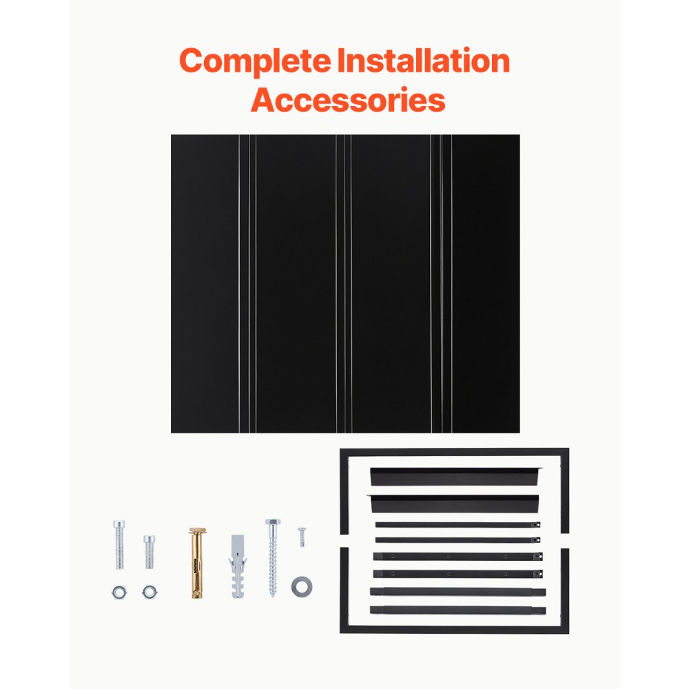 VEVOR Fixed Metal Awning 44 x 24 in, Window Awning Door Canopy, Stable Triangle Steel Frame Awnings for Doors Exterior Rain, and Snow Sunlight Protection for Door Entrance, Windows, Porches, Balconies