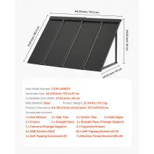 VEVOR Window Awning Door Canopy 44x24 in Outdoor Patio Steel Front Door Awnings