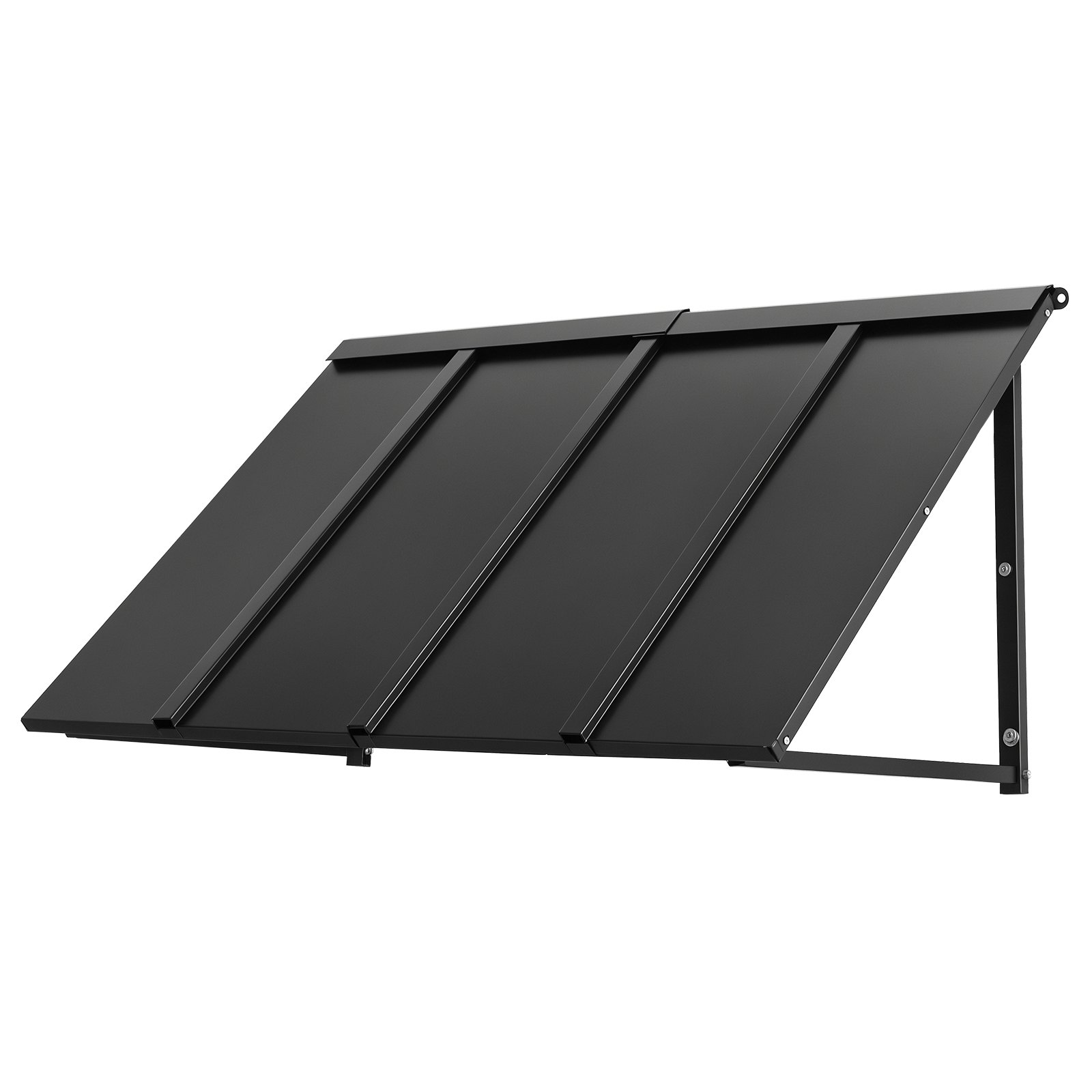 VEVOR Fixed Metal Awning 1125 × 610 mm, Window Awning Door Canopy, Stable Triangle Steel Frame Awnings for Doors Exterior Rain, and Snow Sunlight Protection for Door Entrance, Windows, Porches, Balconies