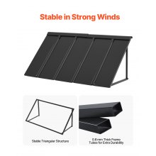 Window Awning Door Canopy 56x24 in Outdoor Steel Front Door Awnings Anti-Rust