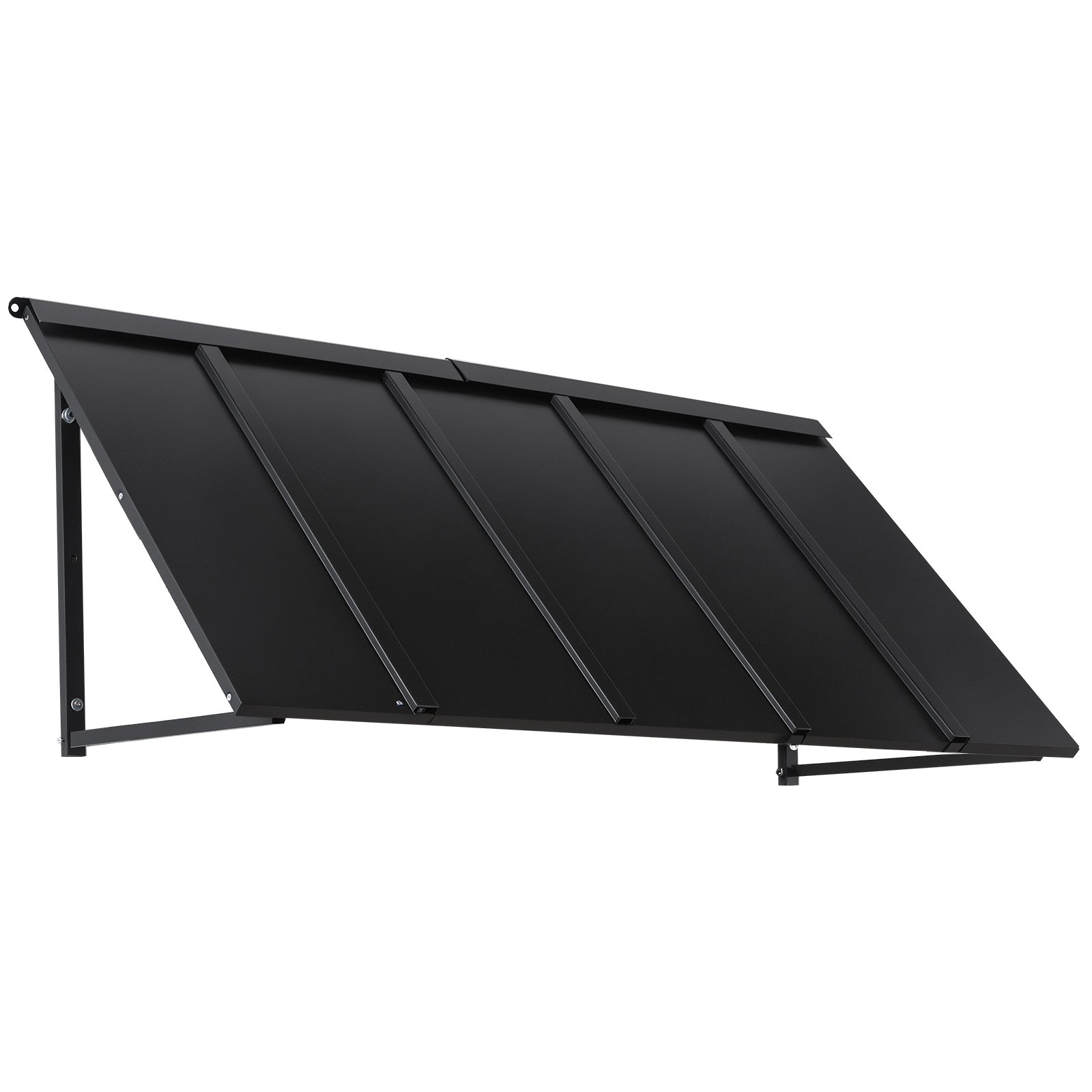 VEVOR Fixed Metal Awning 56 x 24 in, Window Awning Door Canopy, Stable Triangle Steel Frame Awnings for Doors Exterior Rain, and Snow Sunlight Protection for Door Entrance, Windows, Porches, Balconies