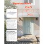Window Awning Door Canopy 60x42 in Aluminum Alloy Front Door Awnings Anti-Rust