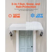 VEVOR Window Awning Door Canopy 60x42 in Aluminum Alloy Front Door Awnings