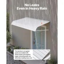 VEVOR Window Awning Door Canopy 60x42 in Aluminum Alloy Front Door Awnings