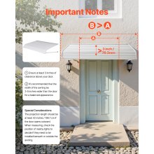 Window Awning Door Canopy 60x42 in Aluminum Alloy Front Door Awnings Anti-Rust